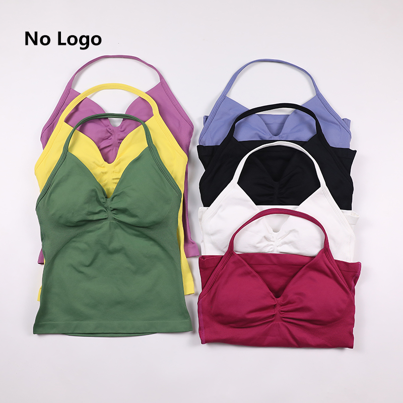 T Shirt Bra Seamless - Длинный топ без логотипа на бретелях,
